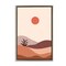 Stupell Industries Boho Desert with Plant Framed Floater Canvas Wall Art Design by Omar Escalante